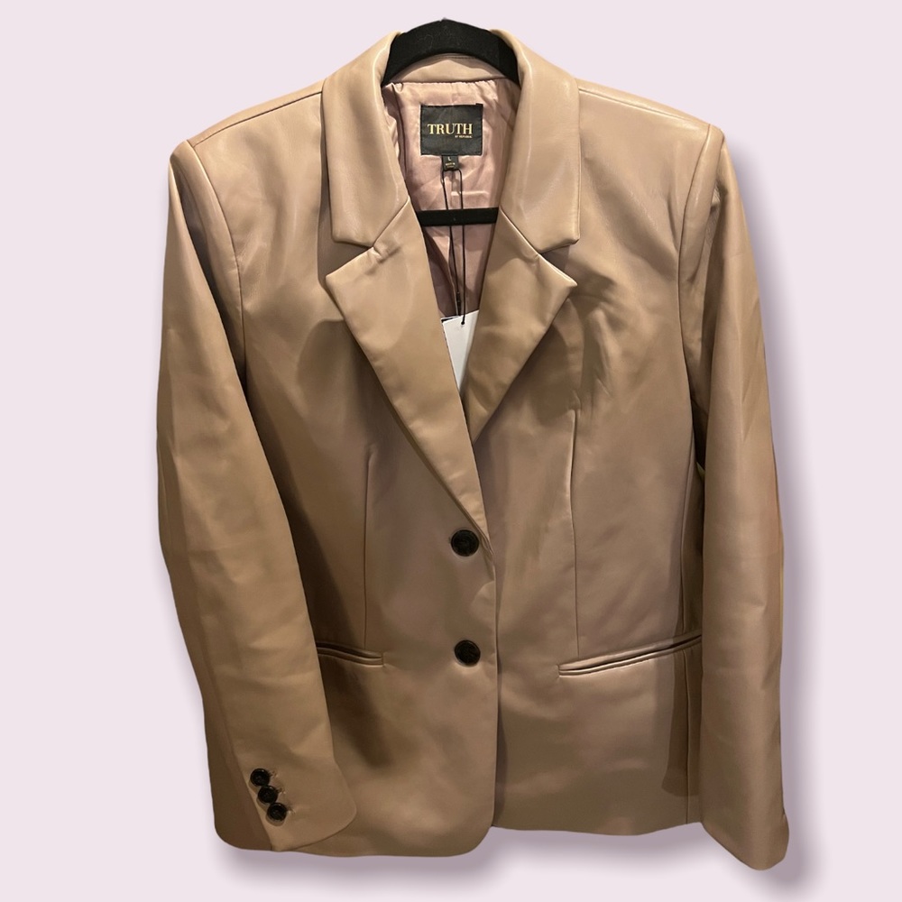 Truth by Republic faux leather blazer